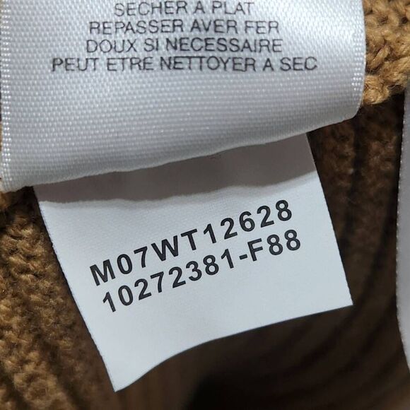 Jones New York brown ribbed knit button front double breasted sweater 1X pockets - Picture 8 of 8